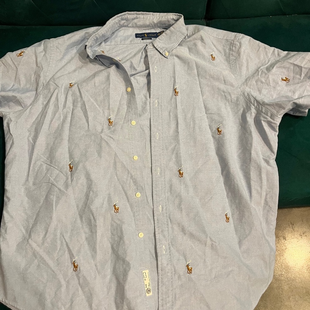 XXL Polo Ralph Lauren Short-Sleeved Collard Button Down Shirt